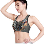 Native American Indian Girl Print Women's Sports Bra