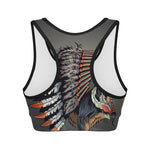 Native American Indian Girl Print Women's Sports Bra