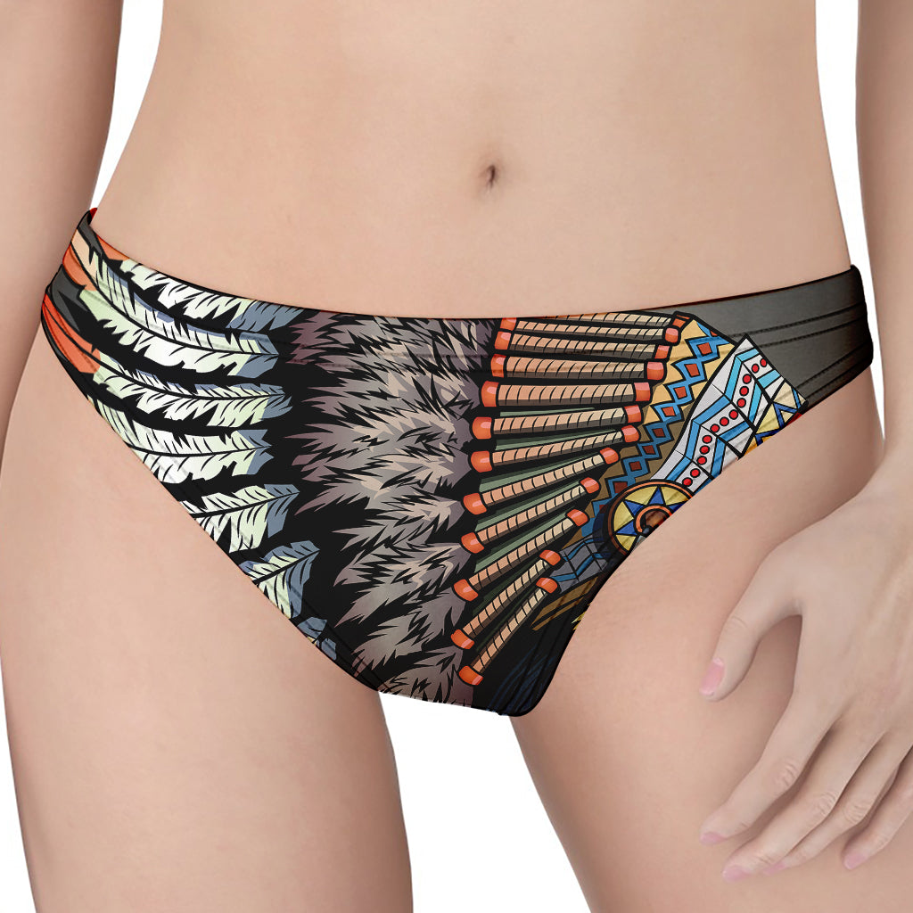 Native American Indian Girl Print Women's Thong