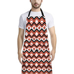Native American Indian Pattern Print Bib Apron With Pocket