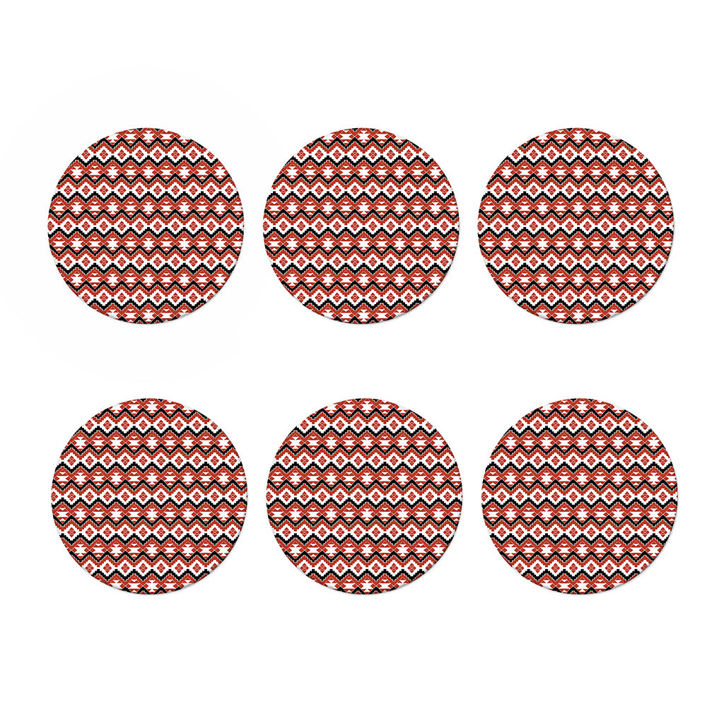 Native American Indian Pattern Print Coaster Set