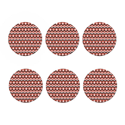 Native American Indian Pattern Print Coaster Set