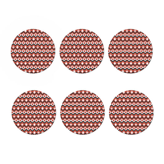 Native American Indian Pattern Print Coaster Set