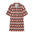 Native American Indian Pattern Print Cotton Hawaiian Shirt
