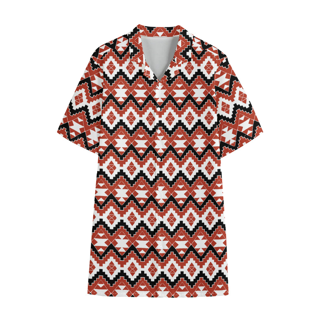 Native American Indian Pattern Print Cotton Hawaiian Shirt
