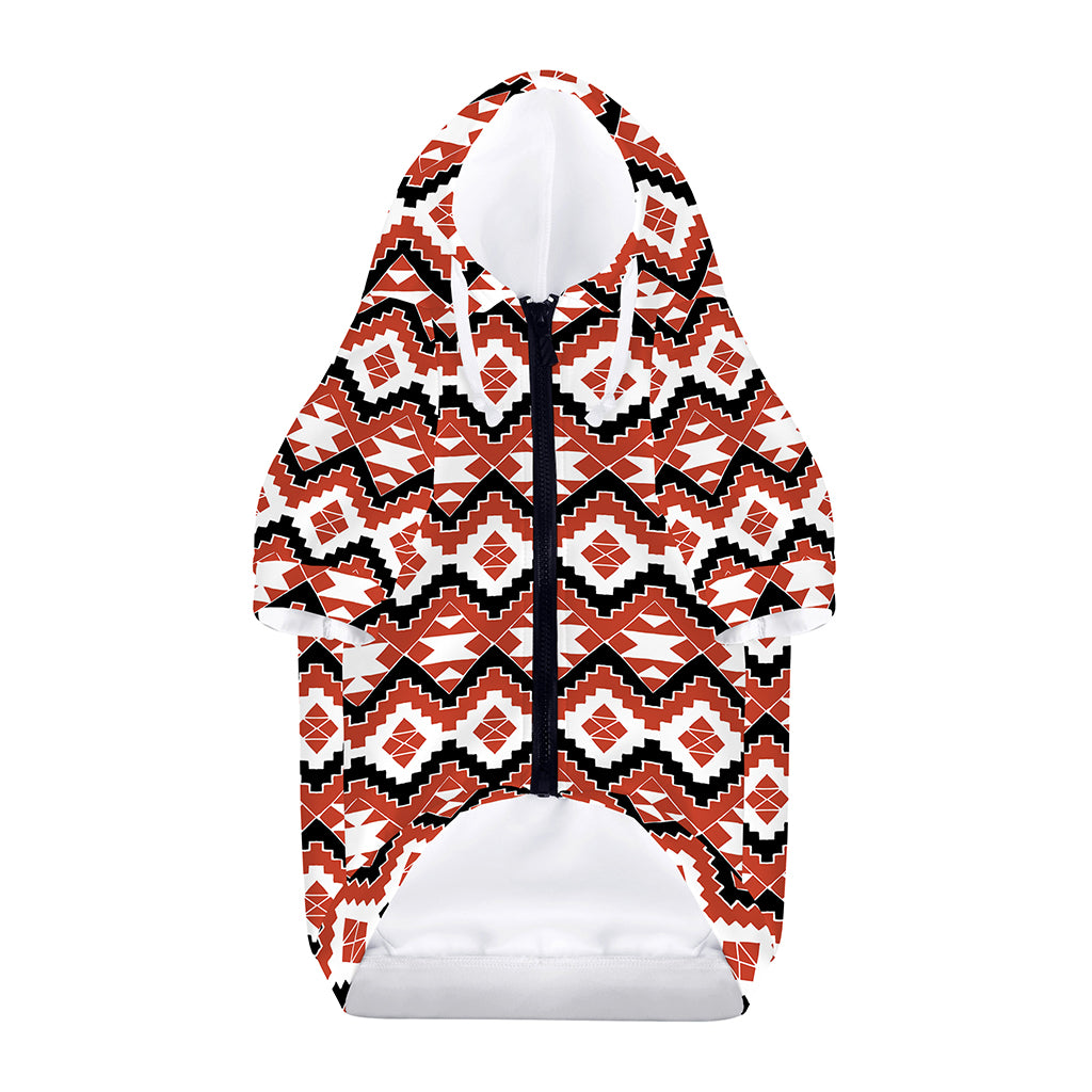 Native American Indian Pattern Print Dog Zip Up Hoodie