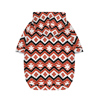 Native American Indian Pattern Print Dog Zip Up Hoodie