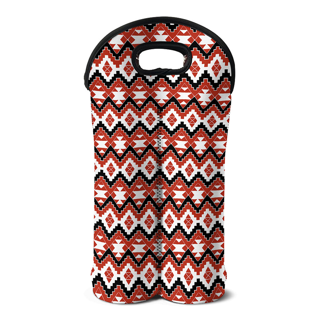 Native American Indian Pattern Print Double Neoprene Wine Tote