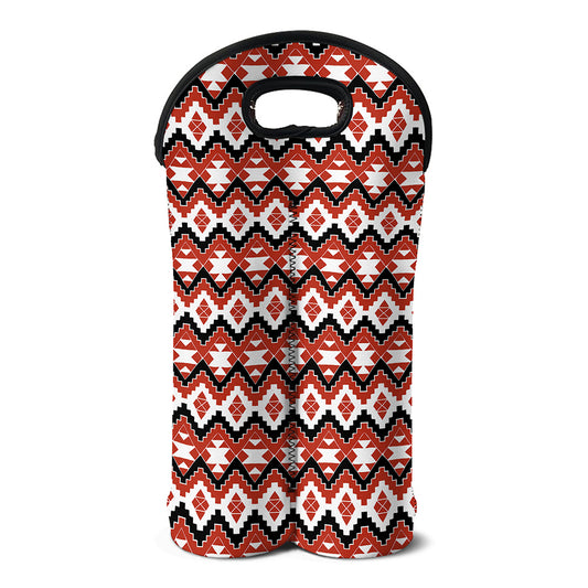 Native American Indian Pattern Print Double Neoprene Wine Tote