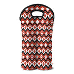 Native American Indian Pattern Print Double Neoprene Wine Tote
