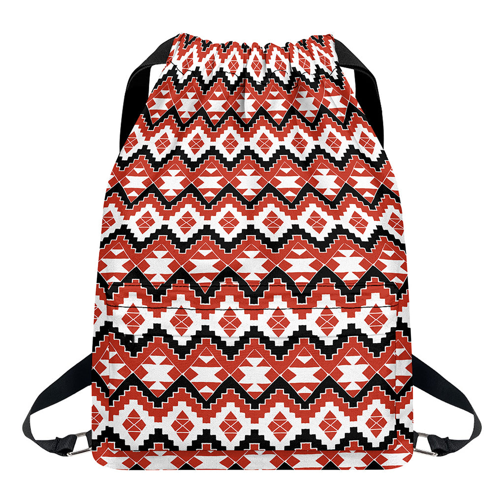 Native American Indian Pattern Print Drawstring Backpack
