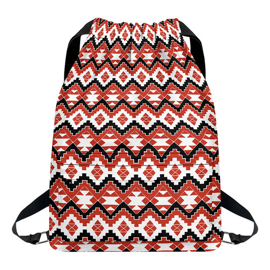 Native American Indian Pattern Print Drawstring Backpack