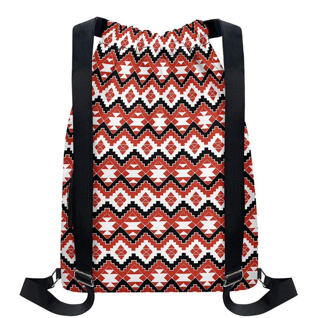 Native American Indian Pattern Print Drawstring Backpack