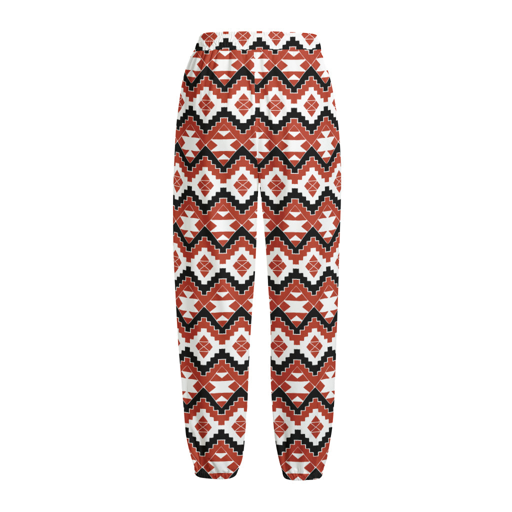 Native American Indian Pattern Print Fleece Lined Knit Pants