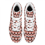 Native American Indian Pattern Print High Top Leather Sneakers