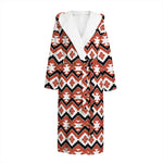 Native American Indian Pattern Print Hooded Bathrobe