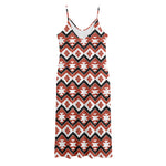 Native American Indian Pattern Print Jersey Midi Cami Dress
