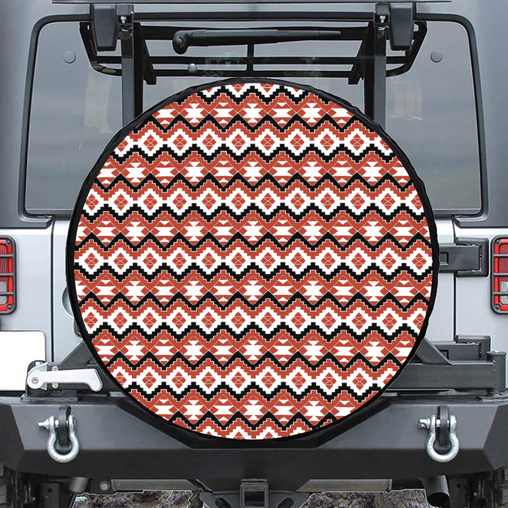 Native American Indian Pattern Print Leather Spare Tire Cover