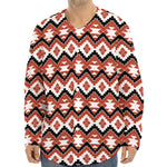 Native American Indian Pattern Print Long Sleeve Baseball Jersey