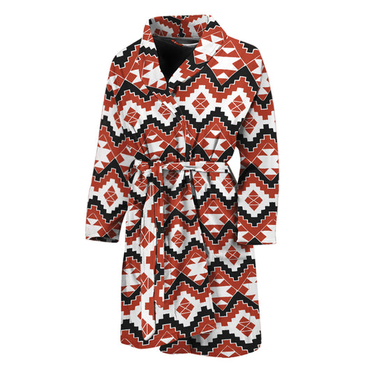 Native American Indian Pattern Print Men's Bathrobe