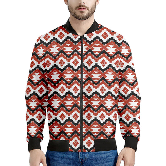 Native American Indian Pattern Print Men's Bomber Jacket