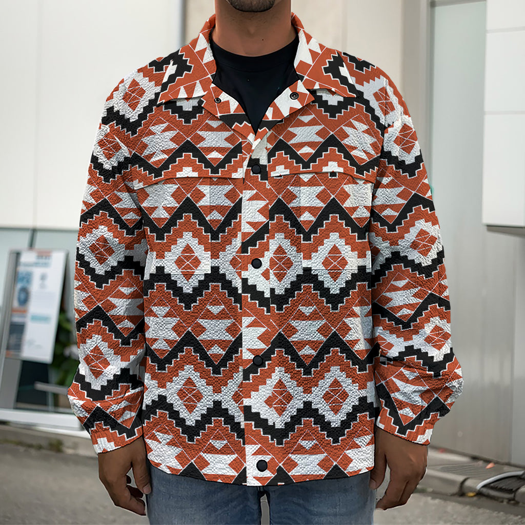 Native American Indian Pattern Print Men's Shirt Jacket