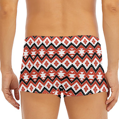 Native American Indian Pattern Print Men's Short Boxer Briefs