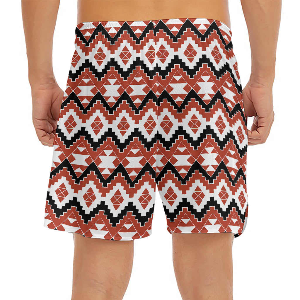 Native American Indian Pattern Print Men's Split Running Shorts
