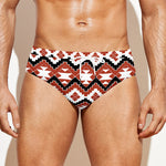 Native American Indian Pattern Print Men's Swim Briefs