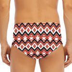 Native American Indian Pattern Print Men's Triangle Swim Briefs