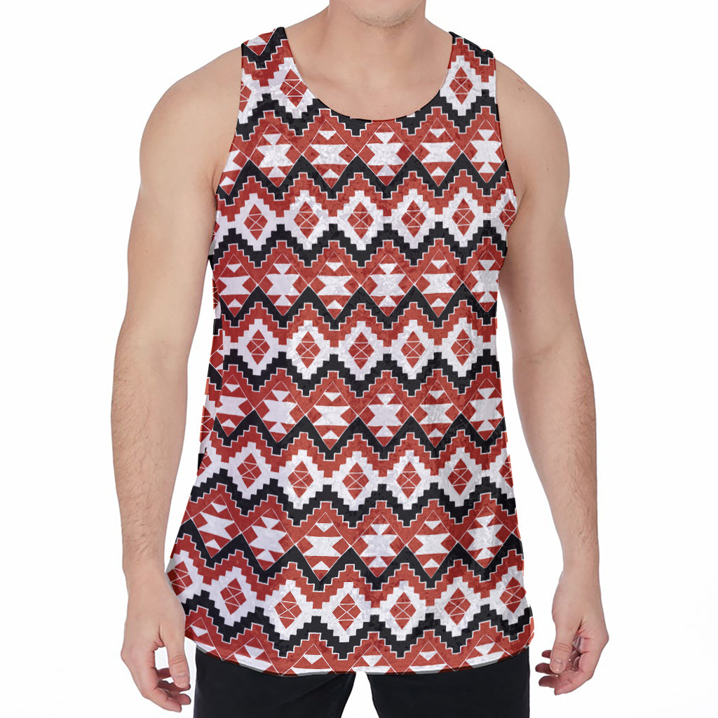 Native American Indian Pattern Print Men's Velvet Tank Top