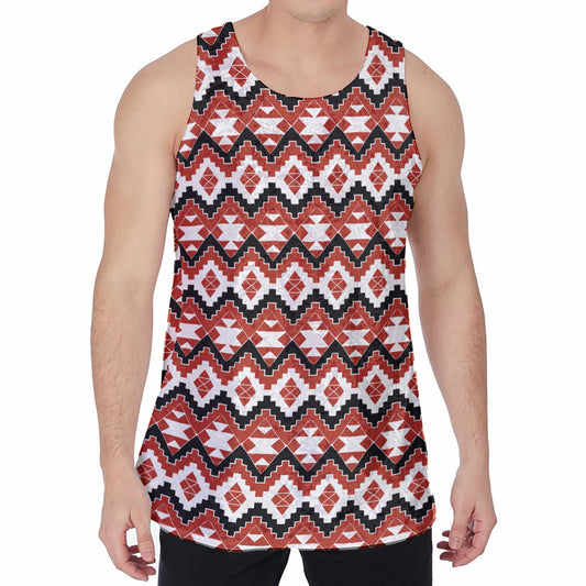 Native American Indian Pattern Print Men's Velvet Tank Top