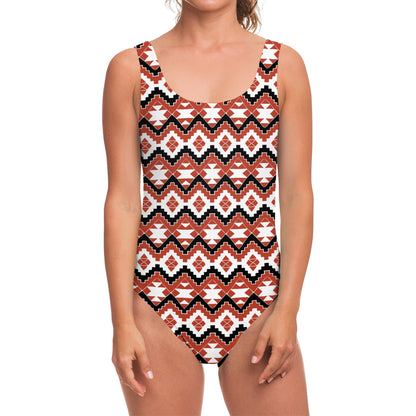 Native American Indian Pattern Print One Piece Swimsuit