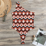 Native American Indian Pattern Print One Shoulder Bodysuit