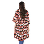 Native American Indian Pattern Print Open Front Beach Cover Up