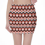 Native American Indian Pattern Print Pencil Mini Skirt