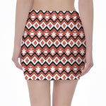 Native American Indian Pattern Print Pencil Mini Skirt