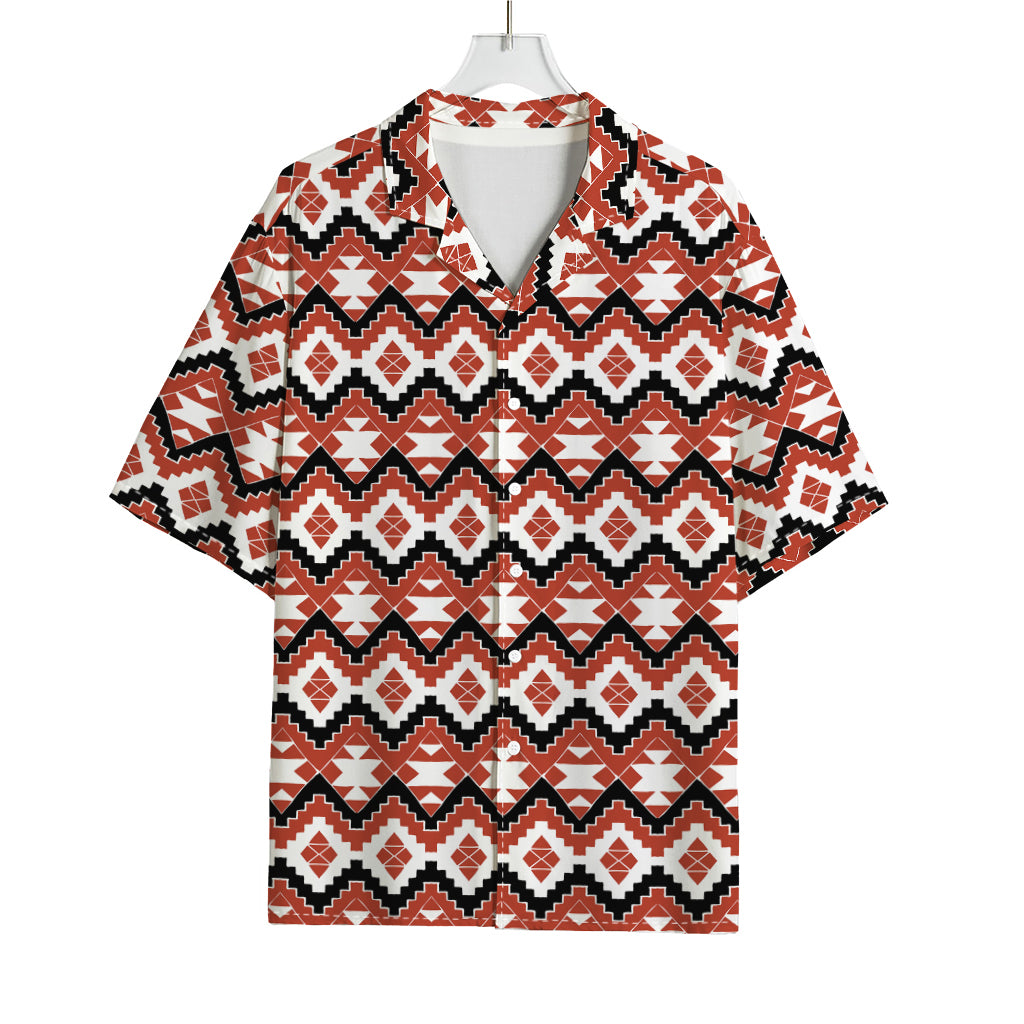 Native American Indian Pattern Print Rayon Hawaiian Shirt