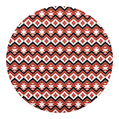 Native American Indian Pattern Print Round Blanket