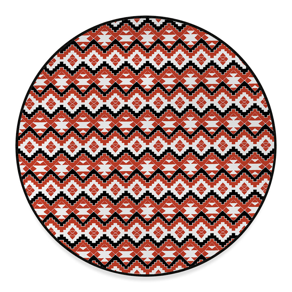 Native American Indian Pattern Print Round Floor Mat