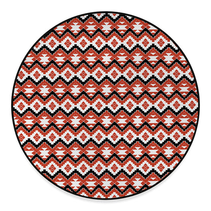 Native American Indian Pattern Print Round Floor Mat