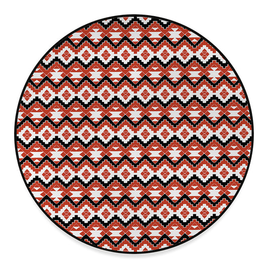 Native American Indian Pattern Print Round Floor Mat