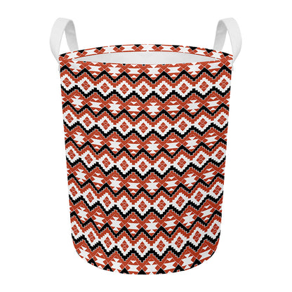 Native American Indian Pattern Print Round Laundry Basket