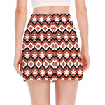 Native American Indian Pattern Print Side Slit Mini Skirt