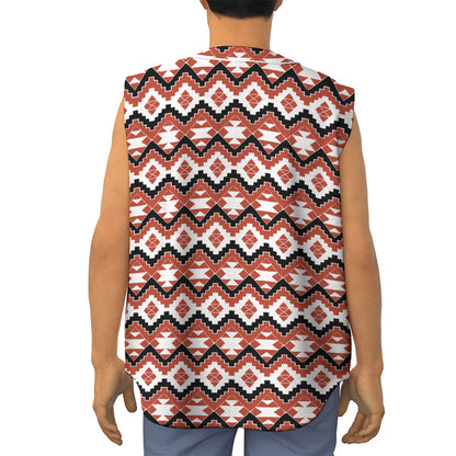 Native American Indian Pattern Print Sleeveless Baseball Jersey