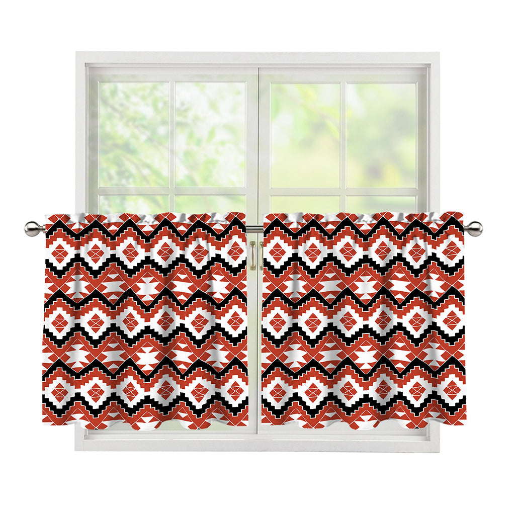 Native American Indian Pattern Print Tier Curtains