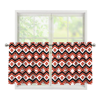 Native American Indian Pattern Print Tier Curtains