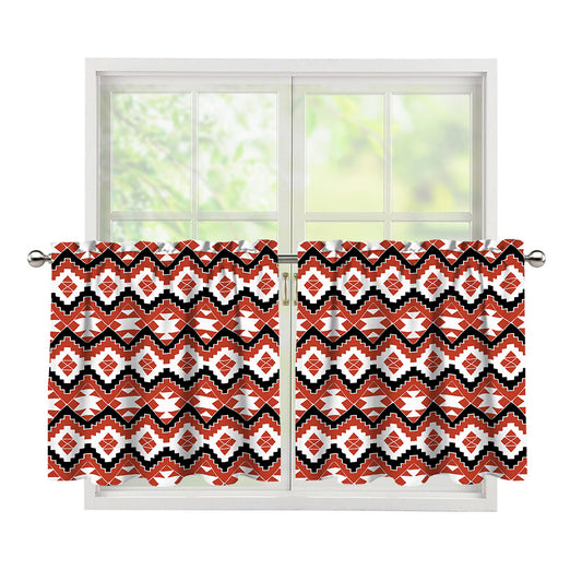 Native American Indian Pattern Print Tier Curtains