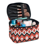 Native American Indian Pattern Print Travel Makeup Bag