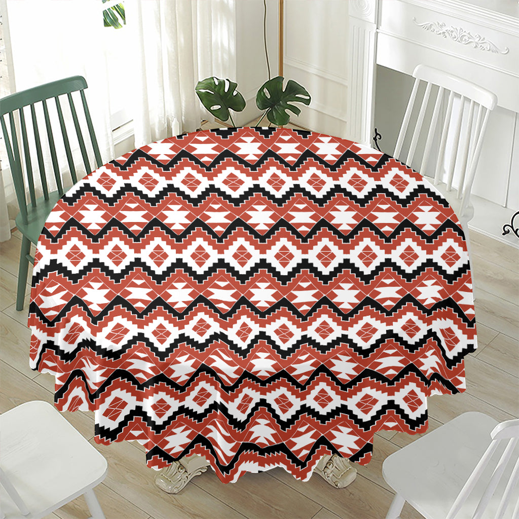 Native American Indian Pattern Print Waterproof Round Tablecloth
